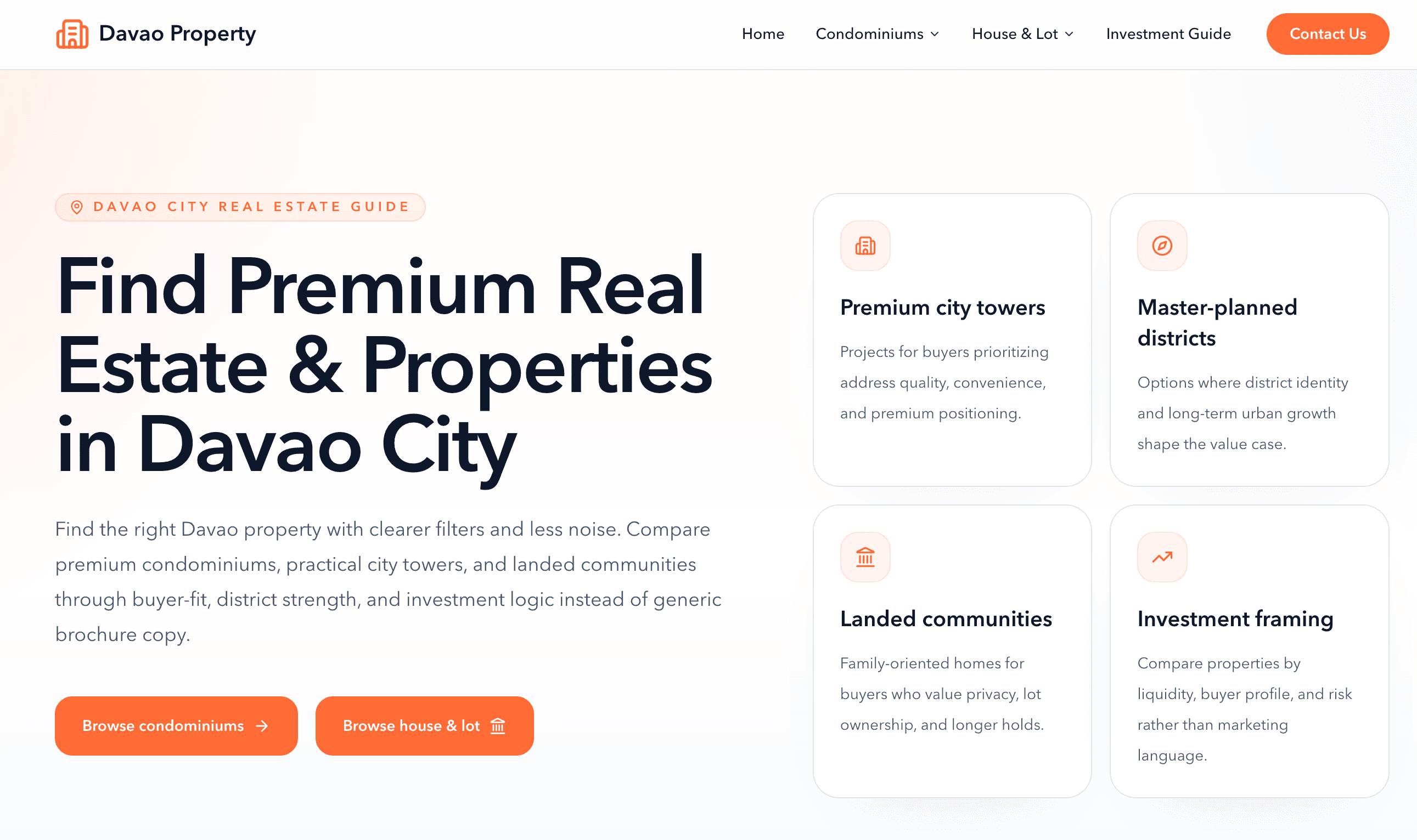 Davao Property website preview