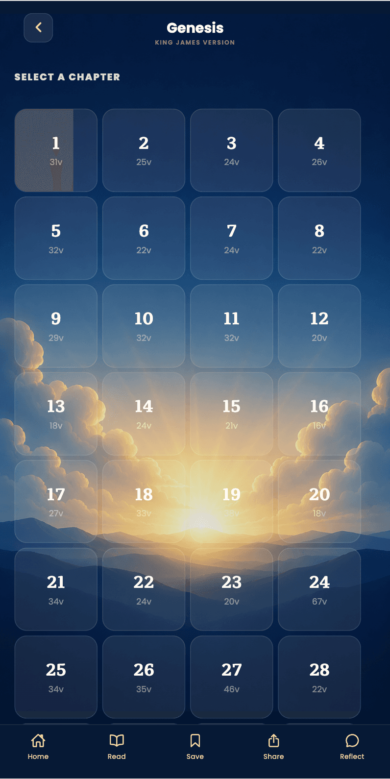 Bible Message chapter view