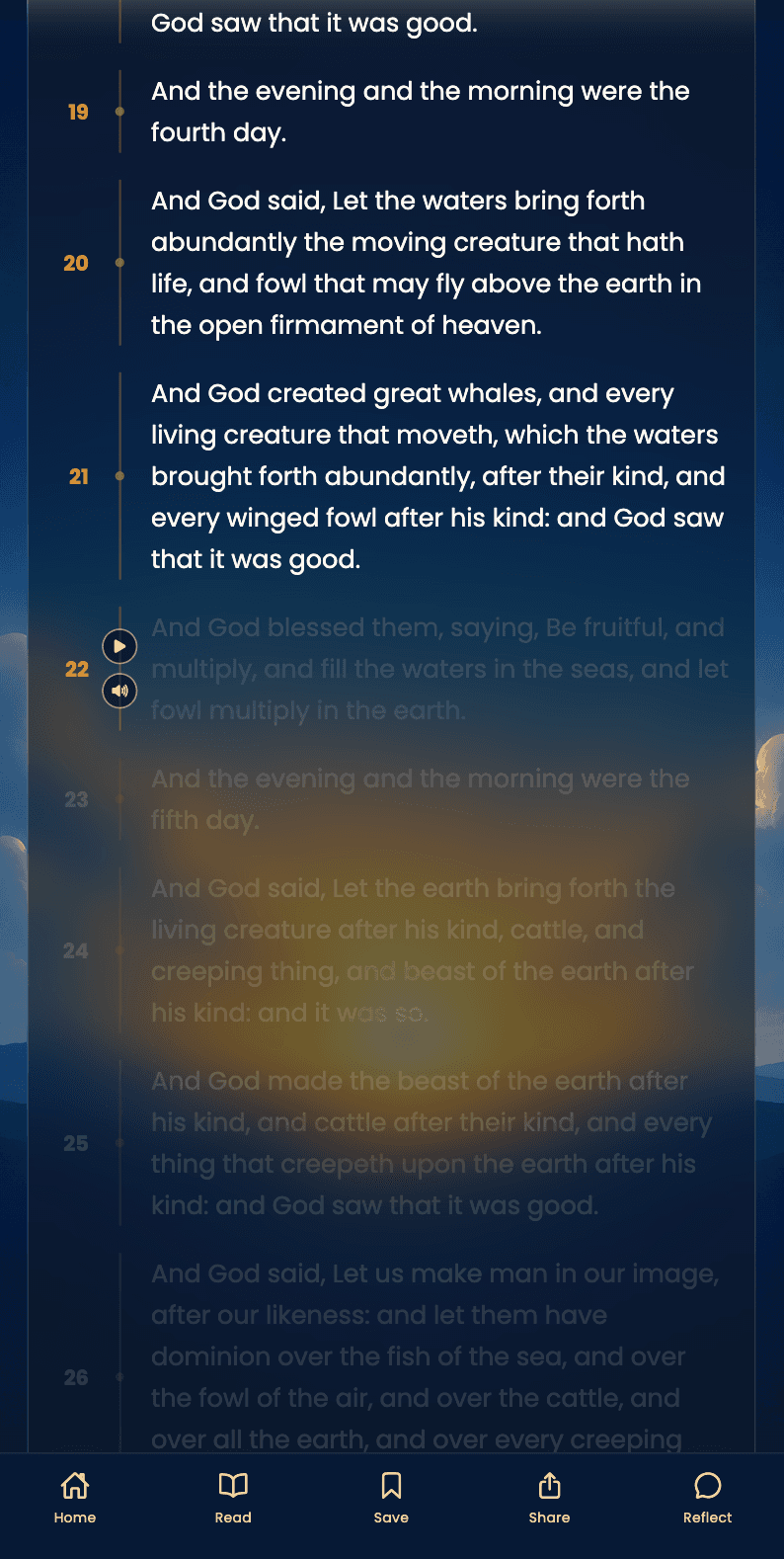 Bible Message verse reflection view